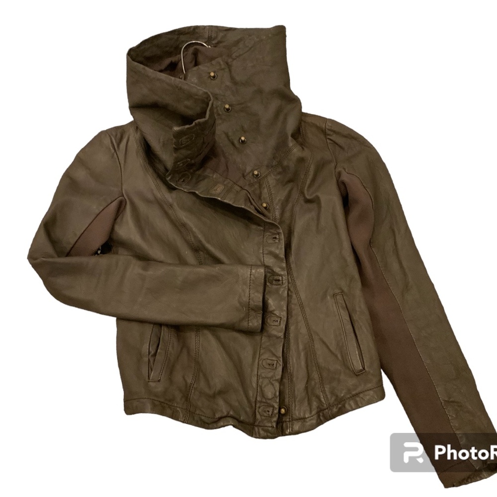 All Saints Brown Leather Jacket